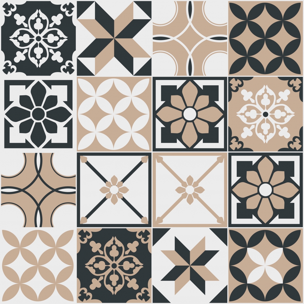 Tile patterns for the floor